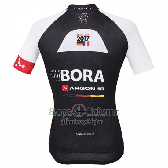 Bora Ropa Ciclismo Culotte Corto 2016 Mangas Cortas Negro y Rojo
